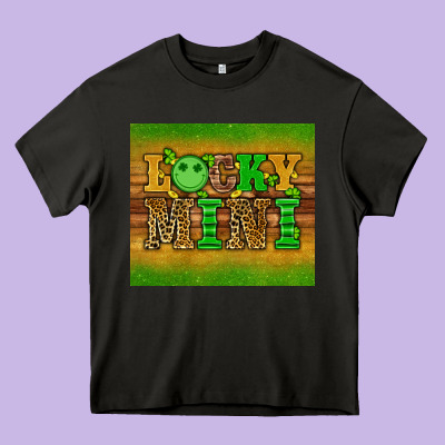 St Patricks Day Lucky Mini Heavy Core Tee Designed By Artiststas
