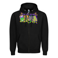 Black mardi gras mama Zipper Hoodie - CowGirlArtShop