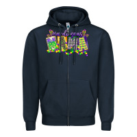 Navy mardi gras mama Zipper Hoodie - CowGirlArtShop