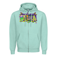 Seafoam mardi gras mama Zipper Hoodie - CowGirlArtShop