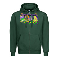 Sports Green mardi gras mama Zipper Hoodie - CowGirlArtShop