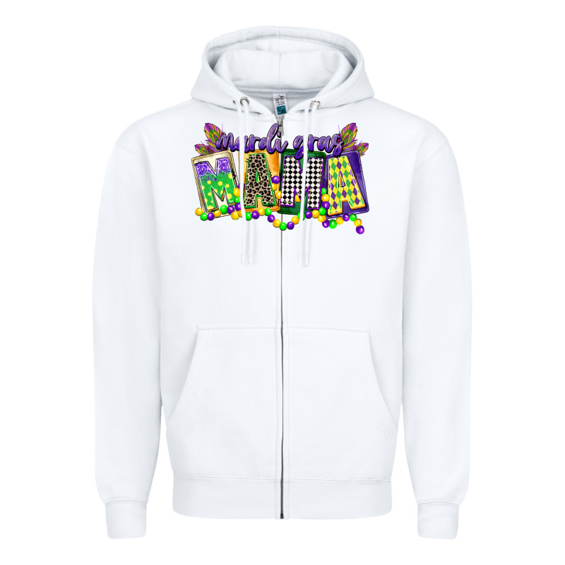 Mardi Gras Mama Zipper Hoodie by CowGirlArtShop | Teevron