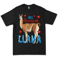 Black All American Llama Premium Tee - LillyAllenDesigns