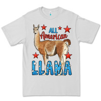 Dove Grey All American Llama Premium Tee - LillyAllenDesigns