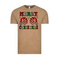 Vintage Coffee Merry Christmas skeleton hands boobs Vintage Tee - NancyCooperArtShop