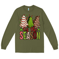 Army Green tis the season christmas cakes Long Sleeve Tee - Jasminsmagicworld