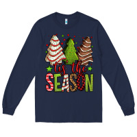 Navy tis the season christmas cakes Long Sleeve Tee - Jasminsmagicworld