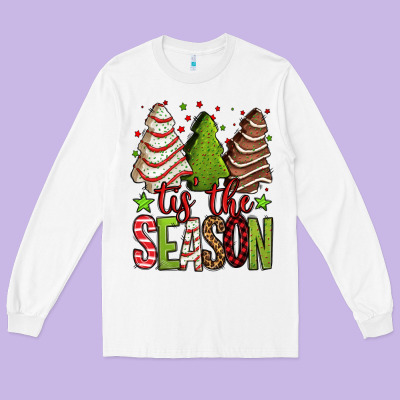 Tis The Season Christmas Cakes Long Sleeve Tee Designed By Jasminsmagicworld