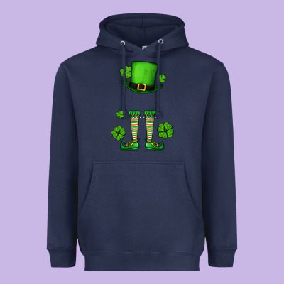 Custom Name St. Patrick's Leprechaun Heavyweight Hoodie Designed By Oliviacreatesart