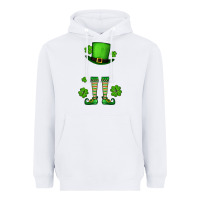 White Custom name St. Patrick's leprechaun Heavyweight Hoodie - OliviaCreatesArt