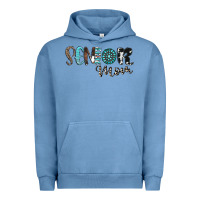 Pigment Pebble Blue senior mom Urban Hoodie - CowhideDigitalArt