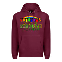 Burgundy Rainbows pinches good luck wisher St. Patrick's Premium Hoodie - CowGirlArtShop