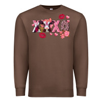 Chestnut Xoxo baby Cow Valentine's Day Premium Sweatshirt - FaDigitalArtStudio
