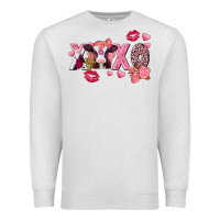 Oatmeal Heather Xoxo baby Cow Valentine's Day Premium Sweatshirt - FaDigitalArtStudio