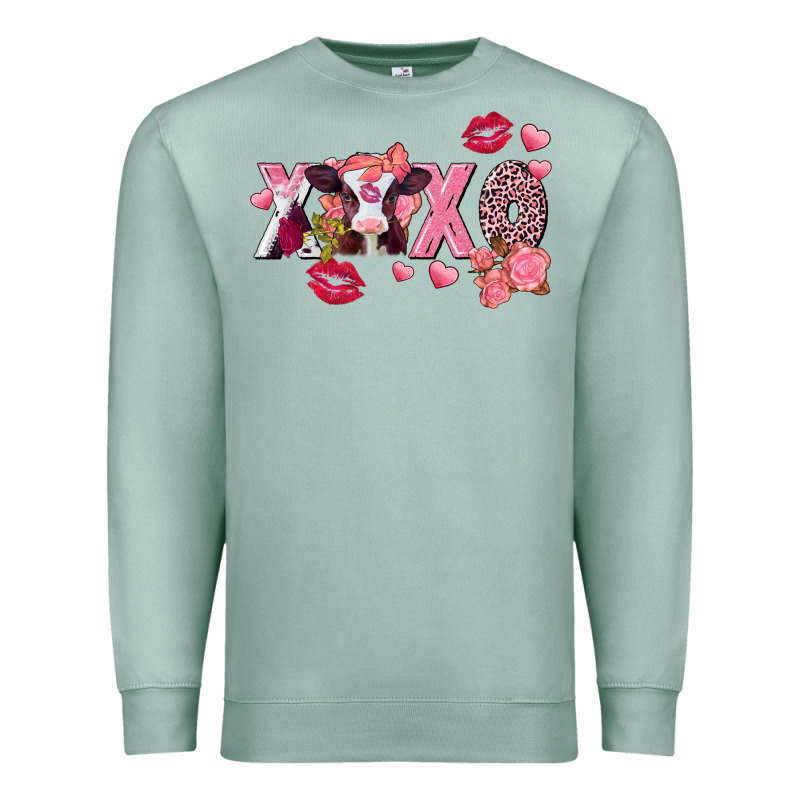 Xoxo Baby Cow Valentine's Day Premium Sweatshirt by FaDigitalArtStudio | Teevron