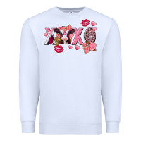White Xoxo baby Cow Valentine's Day Premium Sweatshirt - FaDigitalArtStudio