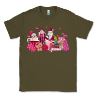 Army Green pink santa coffee Classic Tee - MaliasSmallBusiness