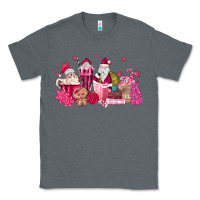 Charcoal Heather pink santa coffee Classic Tee - MaliasSmallBusiness