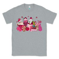 Heather Grey pink santa coffee Classic Tee - MaliasSmallBusiness