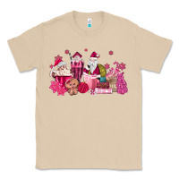 Mushroom pink santa coffee Classic Tee - MaliasSmallBusiness