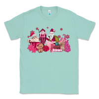 Seafoam pink santa coffee Classic Tee - MaliasSmallBusiness