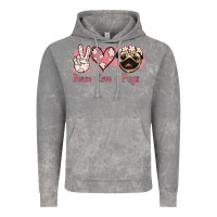 Cloud Rock Peace Love Pugs Vintage Hoodie - Jasminsmagicworld