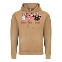 Vintage Camel Peace Love Pugs Vintage Hoodie - Jasminsmagicworld