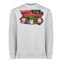 Heather Grey Merry Christmas - Gnome - Gnome Heavyweight Sweatshirt - Bettercallsaul
