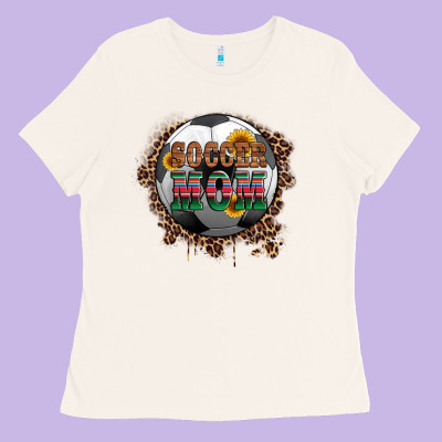 Soccer Mom With Serape And Leopard Ladies Tee Designed By Artiststas