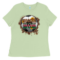 Matcha soccer mom with serape and leopard Ladies Tee - Artiststas