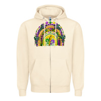 Sandshell mardi gras rainbow and fleur de lis Zipper Hoodie - CowGirlArtShop