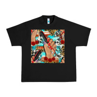 Black hairdresser hand scissors and roses with serape leopard and cowhide se Urban Heavy Tee - BundleAndBundleShop