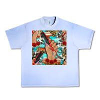 Grape Ice hairdresser hand scissors and roses with serape leopard and cowhide se Urban Heavy Tee - BundleAndBundleShop