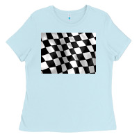 Baby Blue race flag 3200x2400 Ladies Tee - AdoDesignShop
