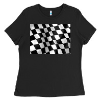 Black race flag 3200x2400 Ladies Tee - AdoDesignShop