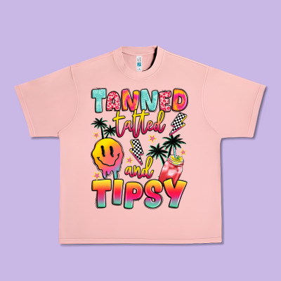 Tanned Tattled And Tipsy Urban Heavy Tee Designed By Jahusdesignshop