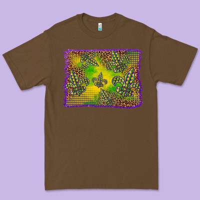Mardi Gras Background Premium Tee Designed By Barkaloodesign