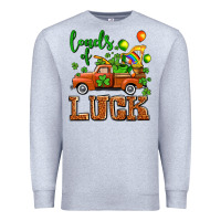 Heather Grey St. Patrick's Day loads of truck Premium Sweatshirt - OliviaCreatesArt