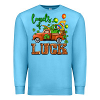 Ocean Blue St. Patrick's Day loads of truck Premium Sweatshirt - OliviaCreatesArt