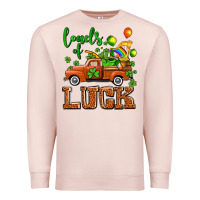 Pale Pink St. Patrick's Day loads of truck Premium Sweatshirt - OliviaCreatesArt