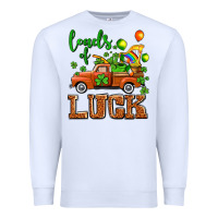 White St. Patrick's Day loads of truck Premium Sweatshirt - OliviaCreatesArt