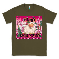 Army Green merry pink christmas santa Classic Tee - MaliasSmallBusiness
