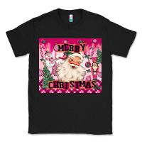 Black merry pink christmas santa Classic Tee - MaliasSmallBusiness