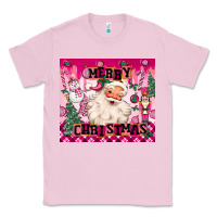Bubblegum Pink merry pink christmas santa Classic Tee - MaliasSmallBusiness