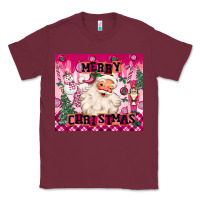 Burgundy merry pink christmas santa Classic Tee - MaliasSmallBusiness