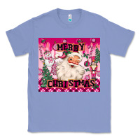 Colony Blue merry pink christmas santa Classic Tee - MaliasSmallBusiness