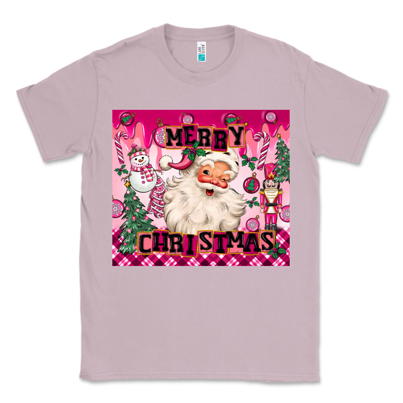 Merry Pink Christmas Santa Classic Tee by MaliasSmallBusiness | Teevron