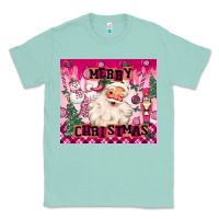 Seafoam merry pink christmas santa Classic Tee - MaliasSmallBusiness