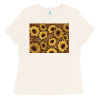 Bone sunflower leopard background 3200x2400 Ladies Tee - AdoDesignShop