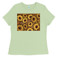 Matcha sunflower leopard background 3200x2400 Ladies Tee - AdoDesignShop